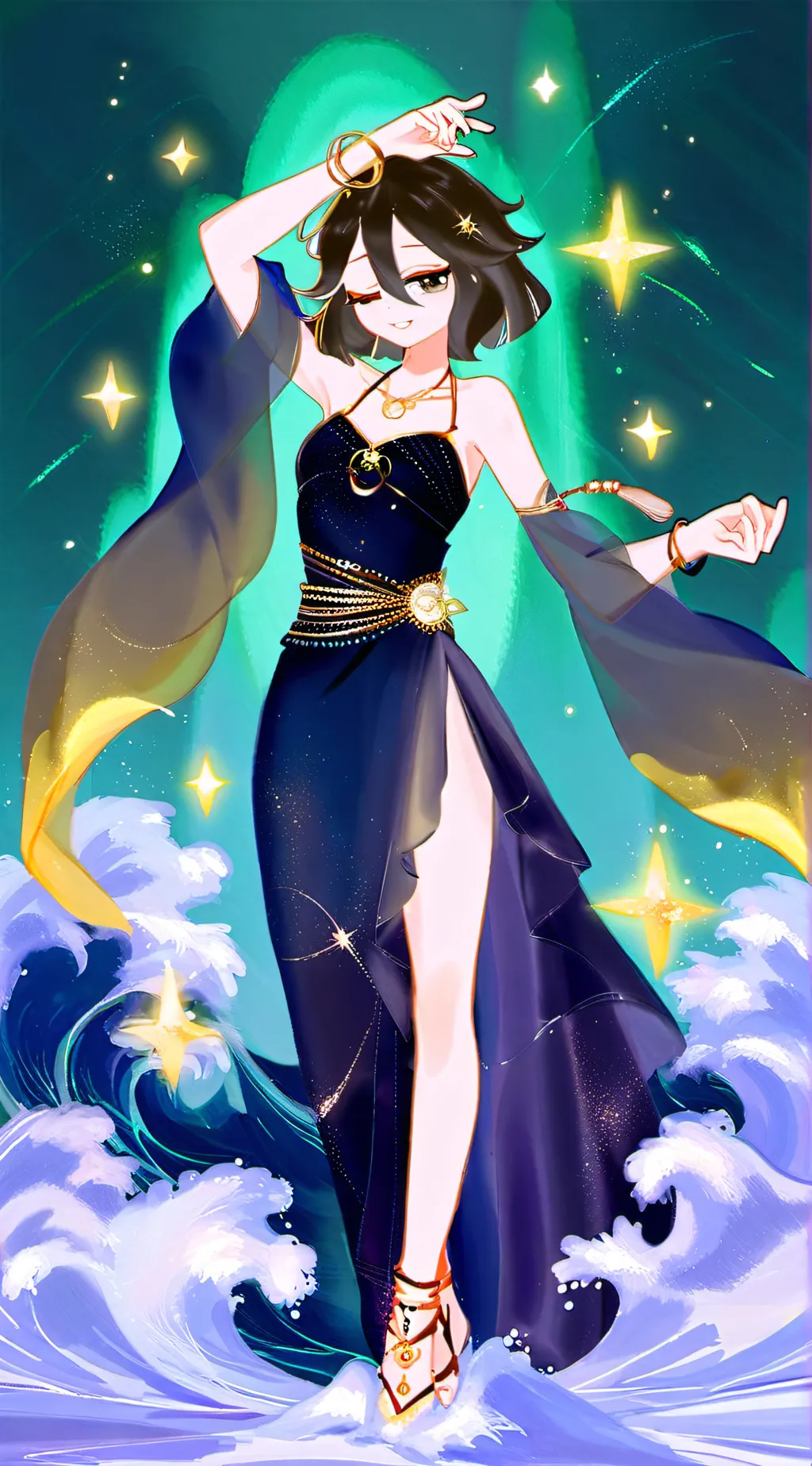 ai character: Sapphire background