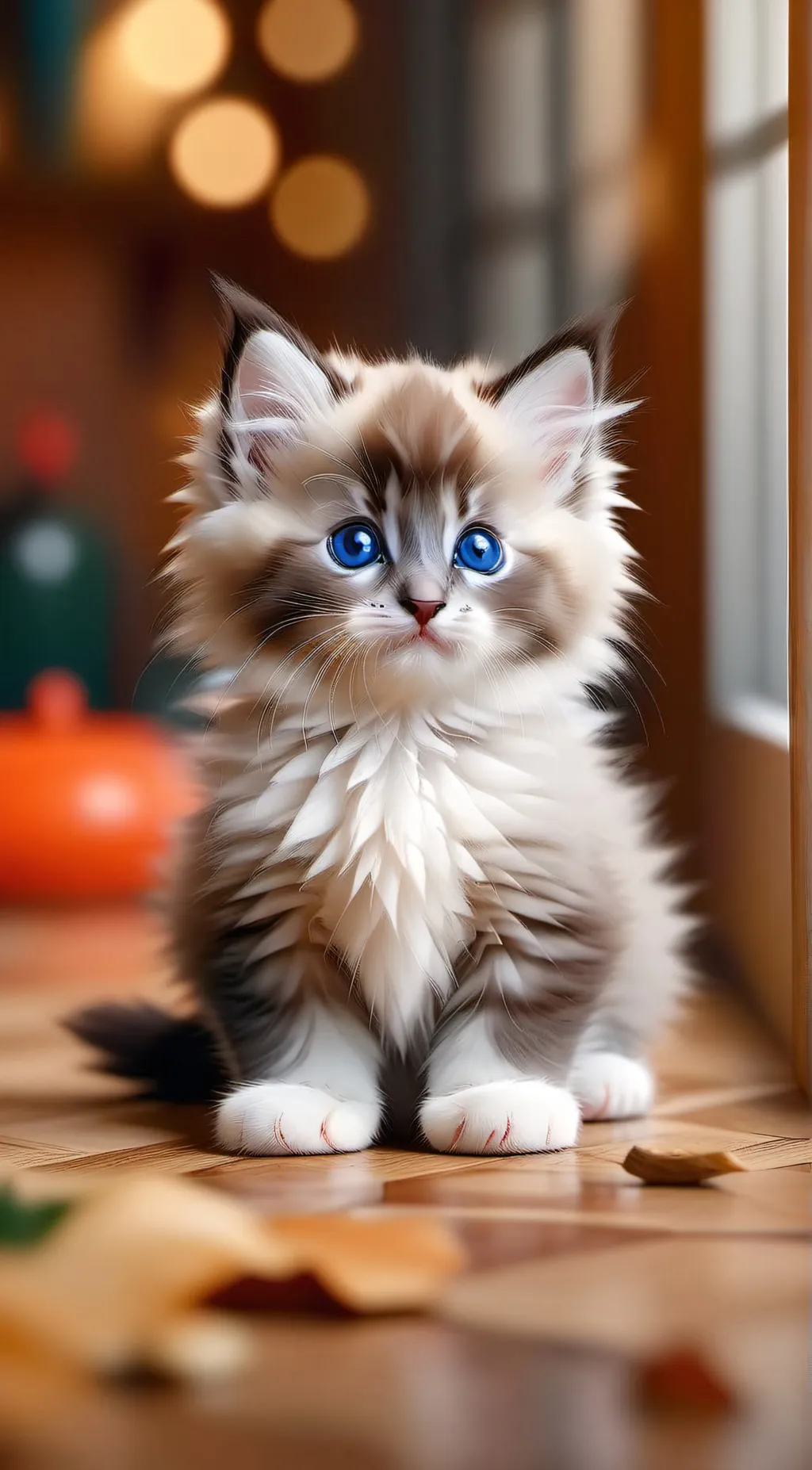 ai character: abandoned kitten background