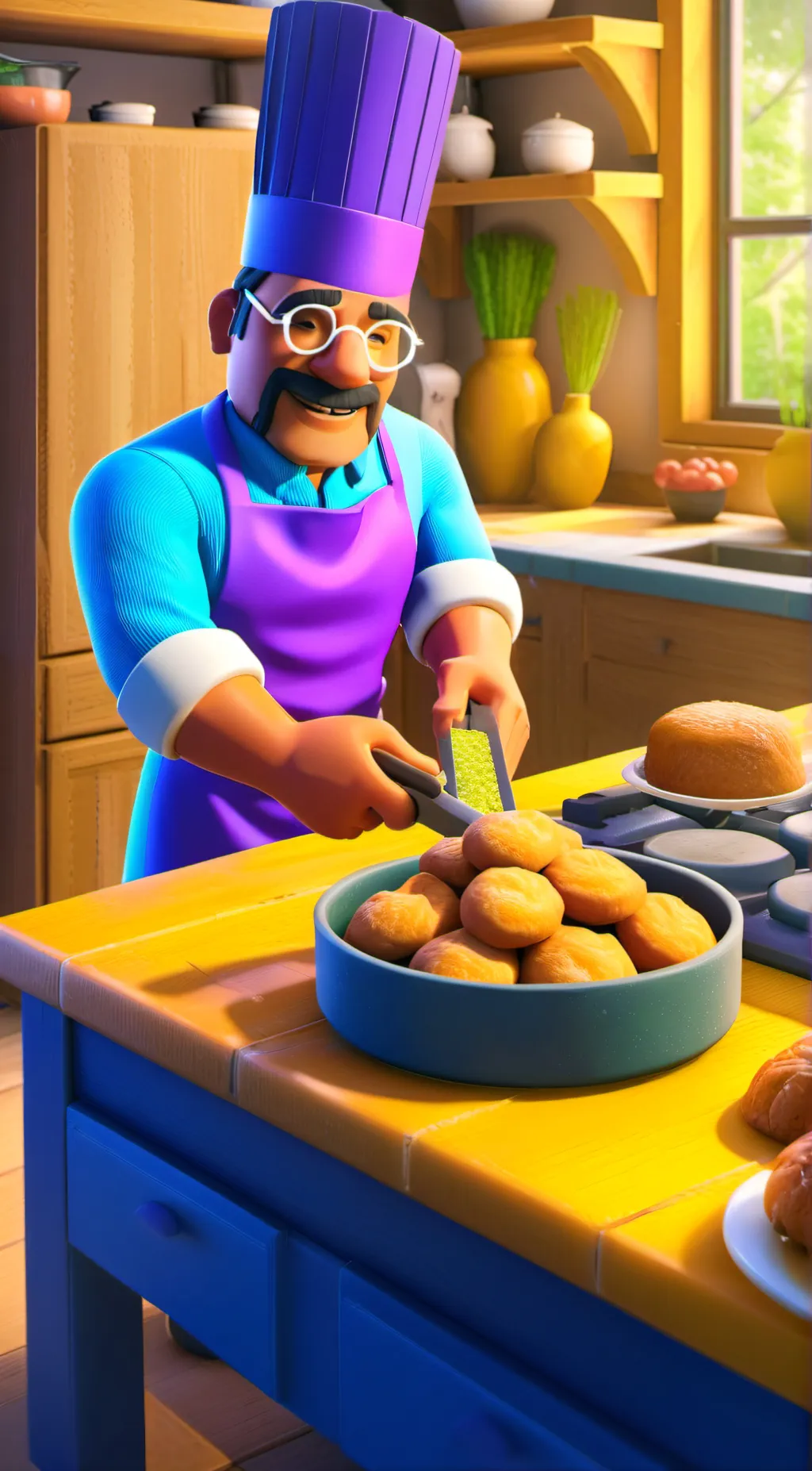 ai character: Smiling critters background