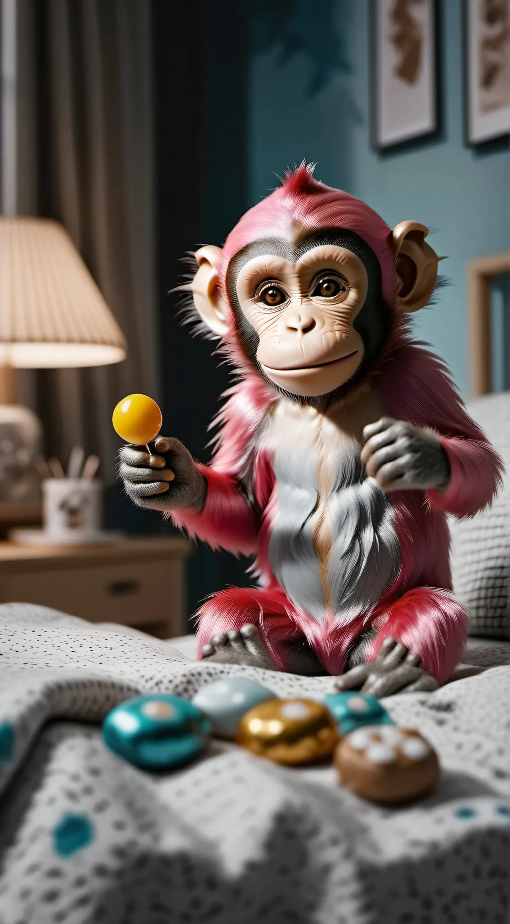 ai character: Miss Monkey background