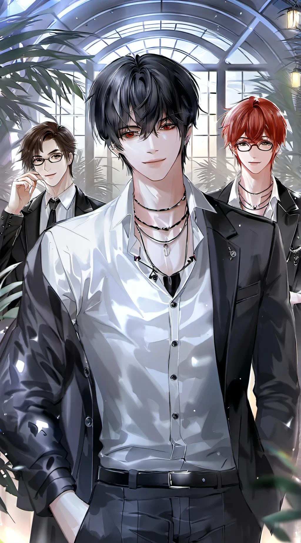 ai character: enzo, aaron, calab background