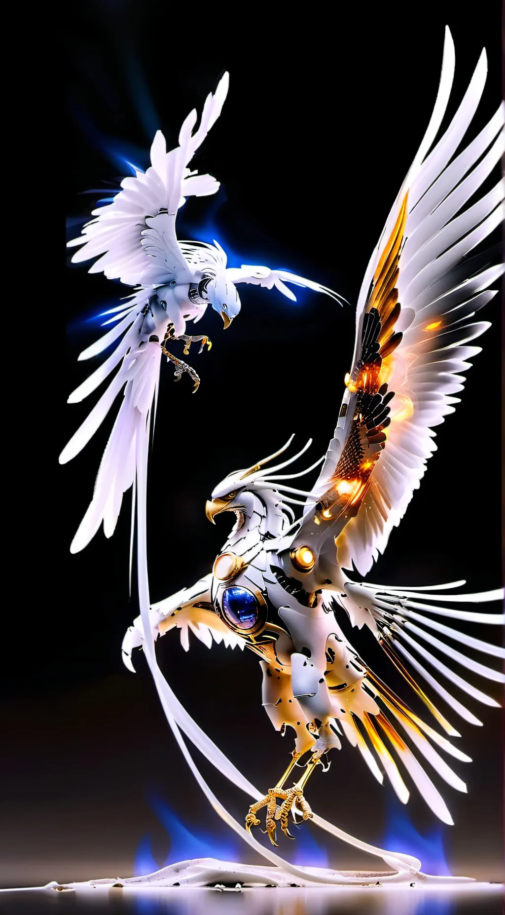 ai character: griffin & phoenix background