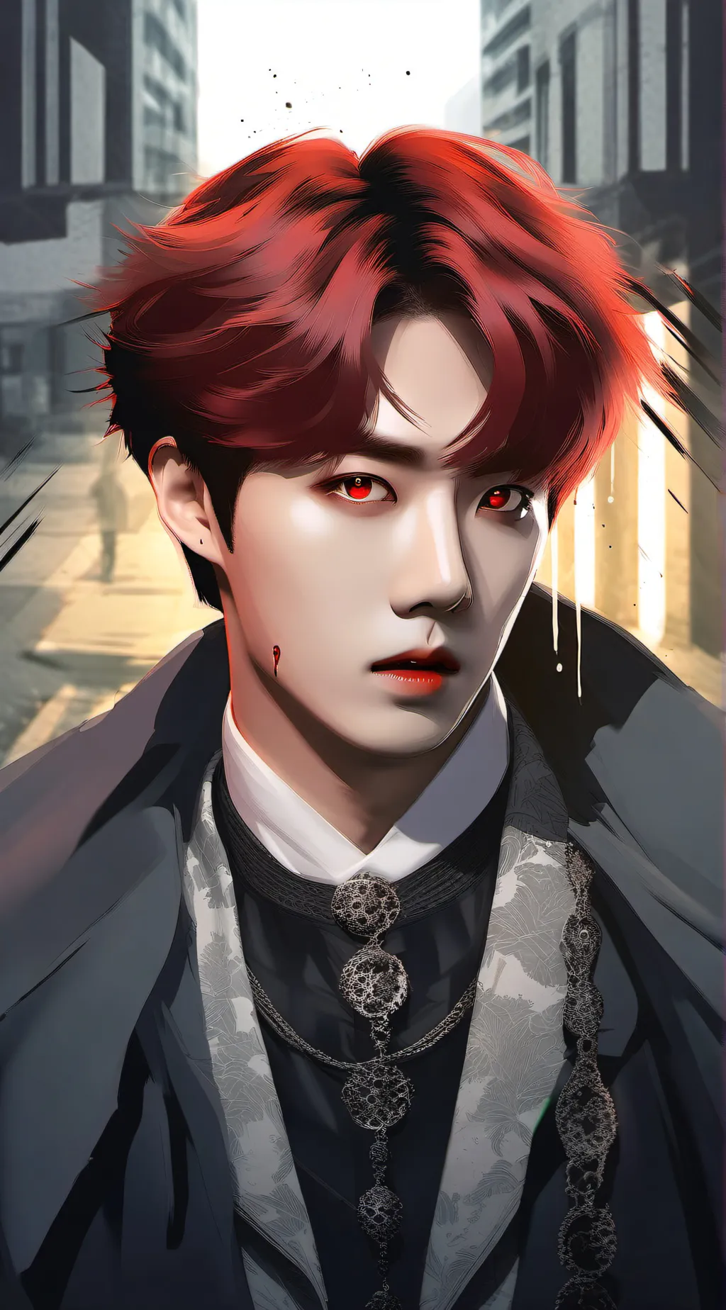 ai character: J-Hope BTS-Vampire background