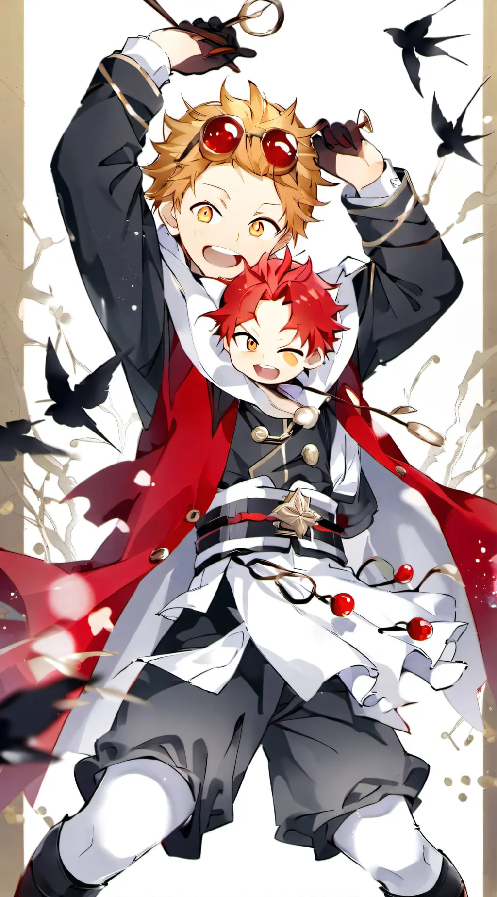 ai character: Denki and Eijiro  background