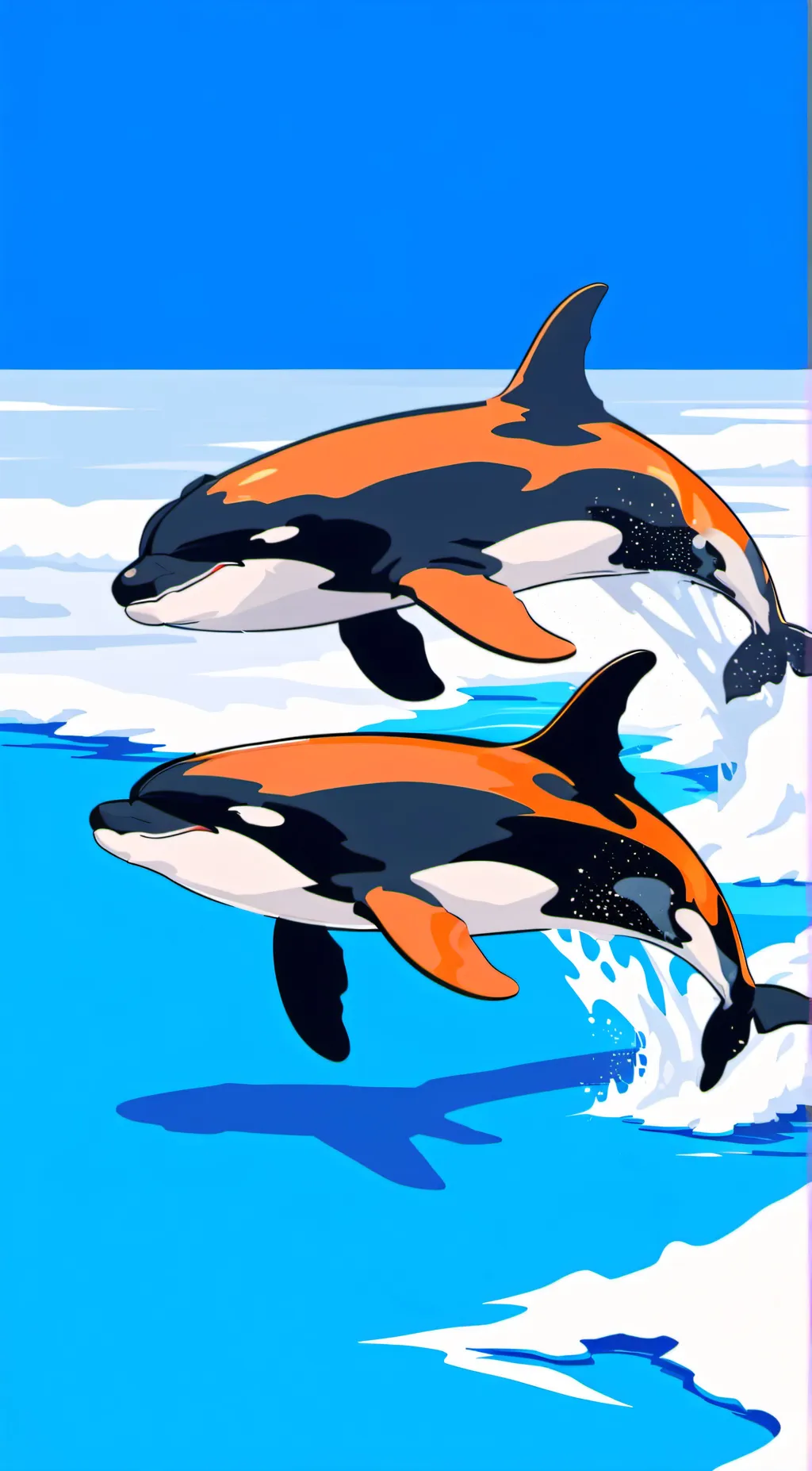 ai character: Orca pod background