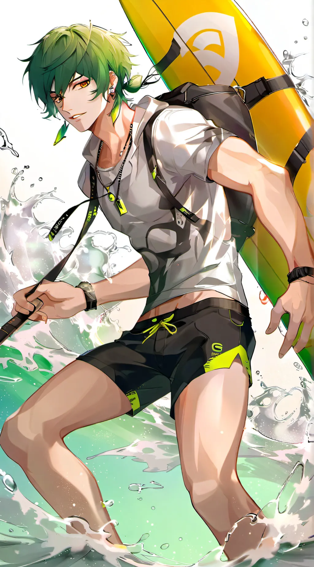 ai character: Kai 🌊💰💚 background