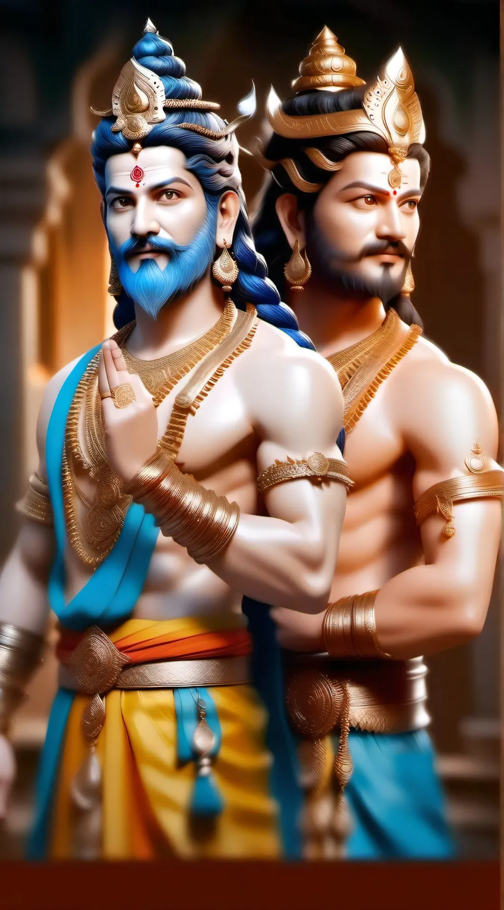 ai character: white and blue background