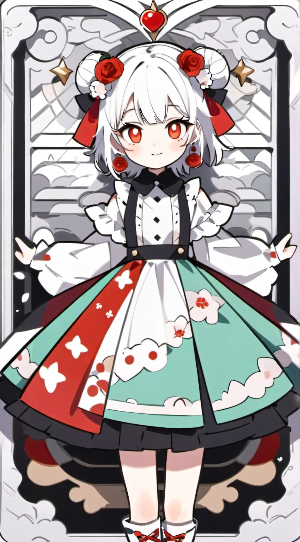 ai character: rose background