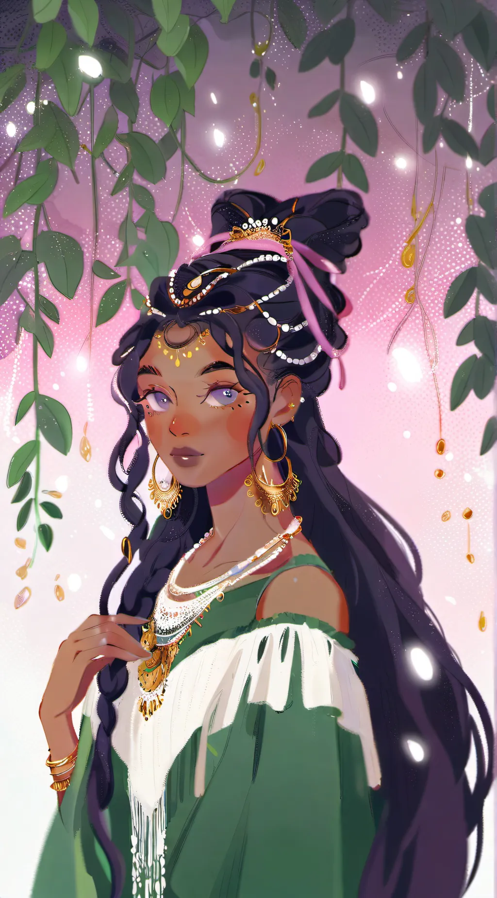 ai character: Queen Angela background