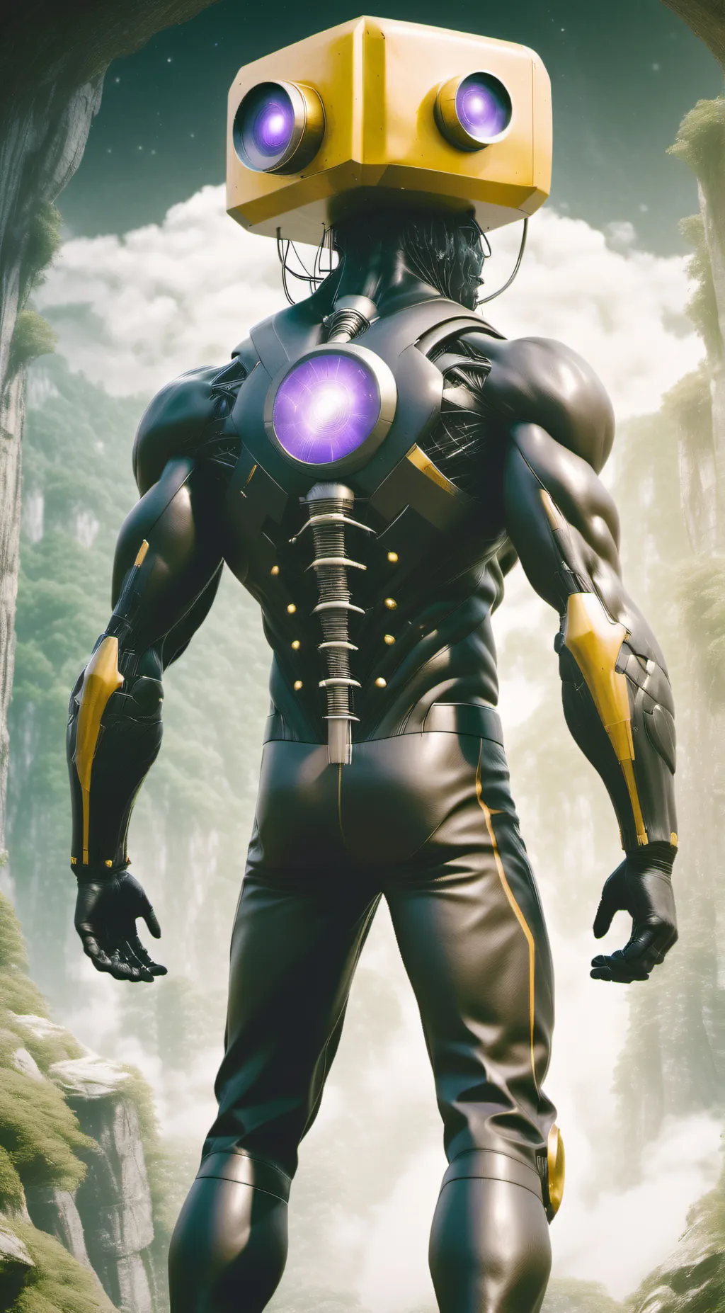 ai character: titan tv man background