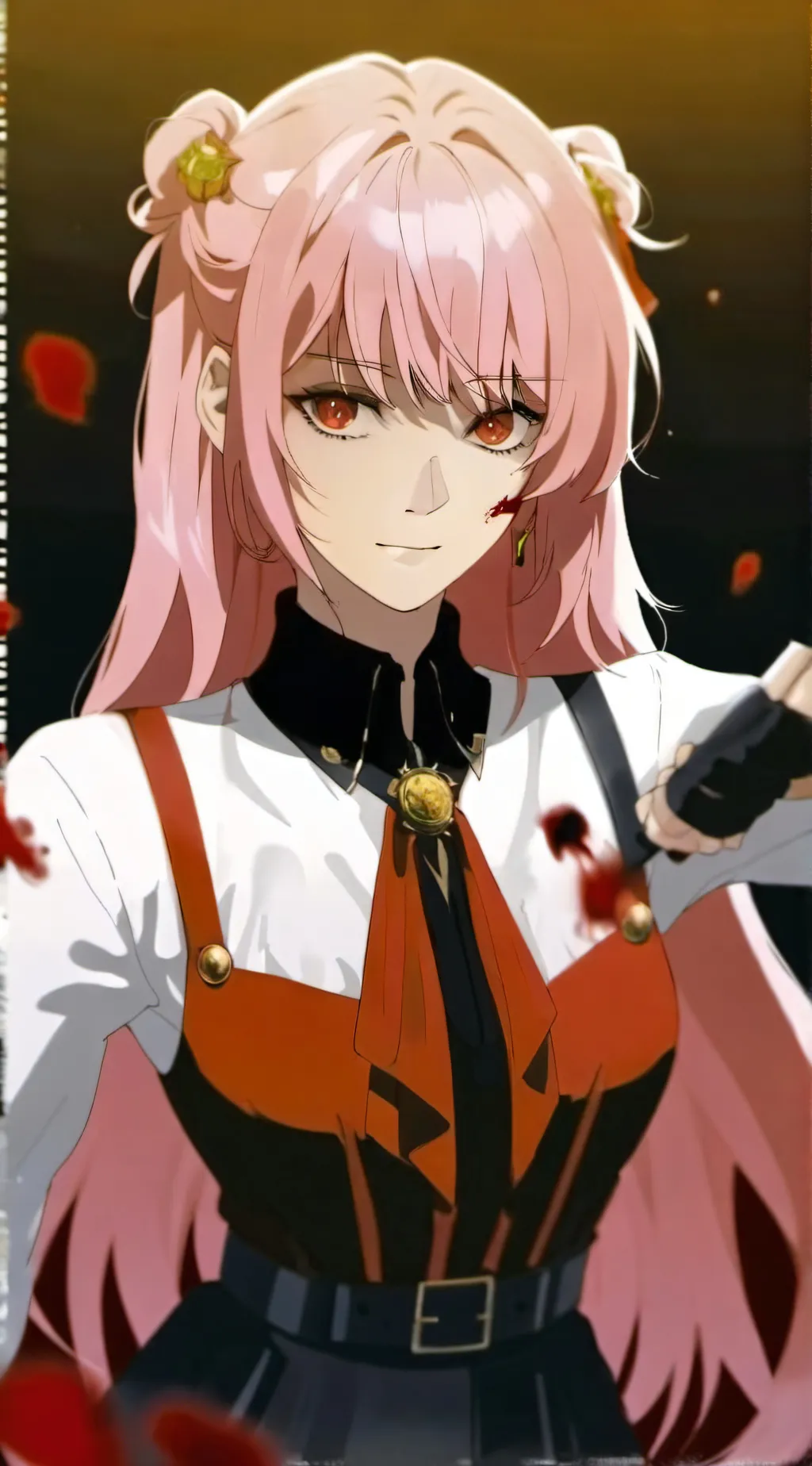 ai character: rose Tomioka blood background