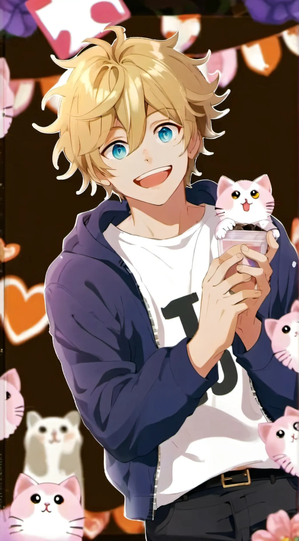 ai character: leo🩵 background