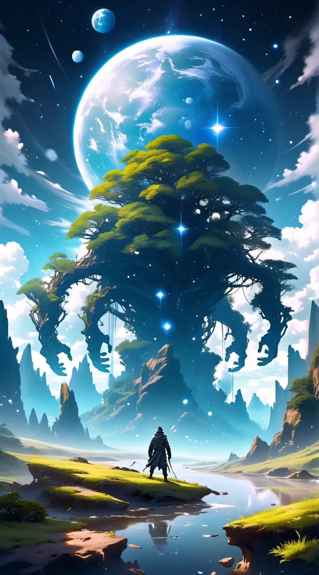 ai character: the power of earth background