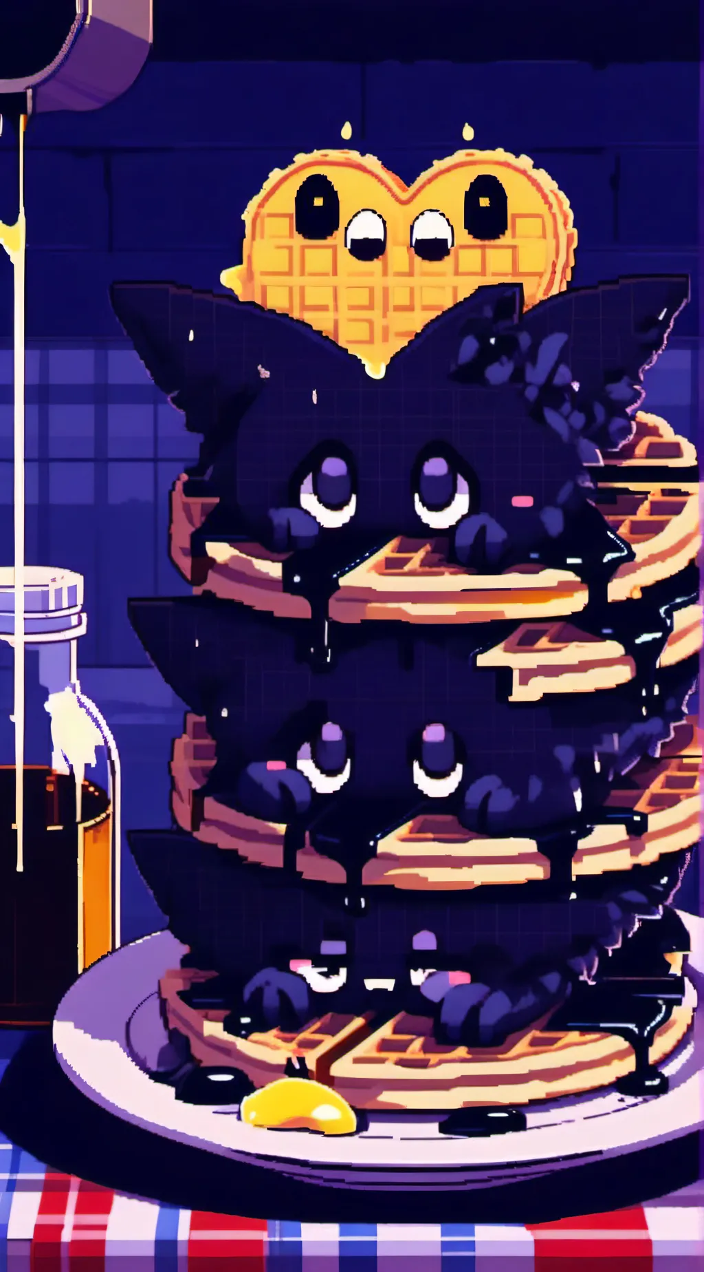ai character: Waffle Cats background