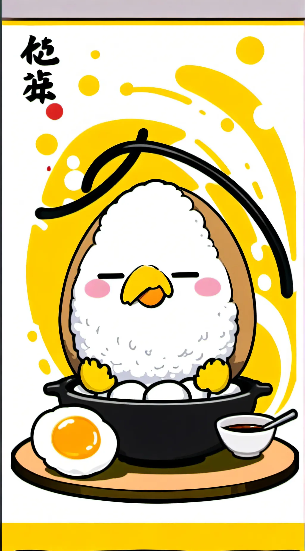 ai character: gudetama❤️ background