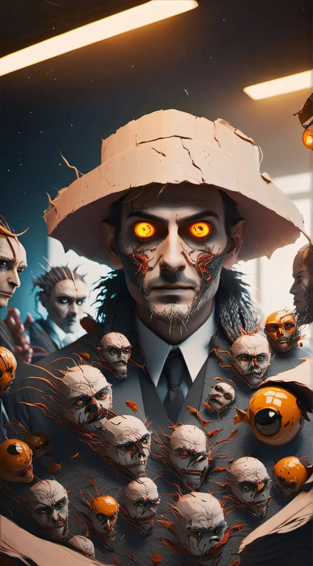 ai character: Nightmare mode ddd background