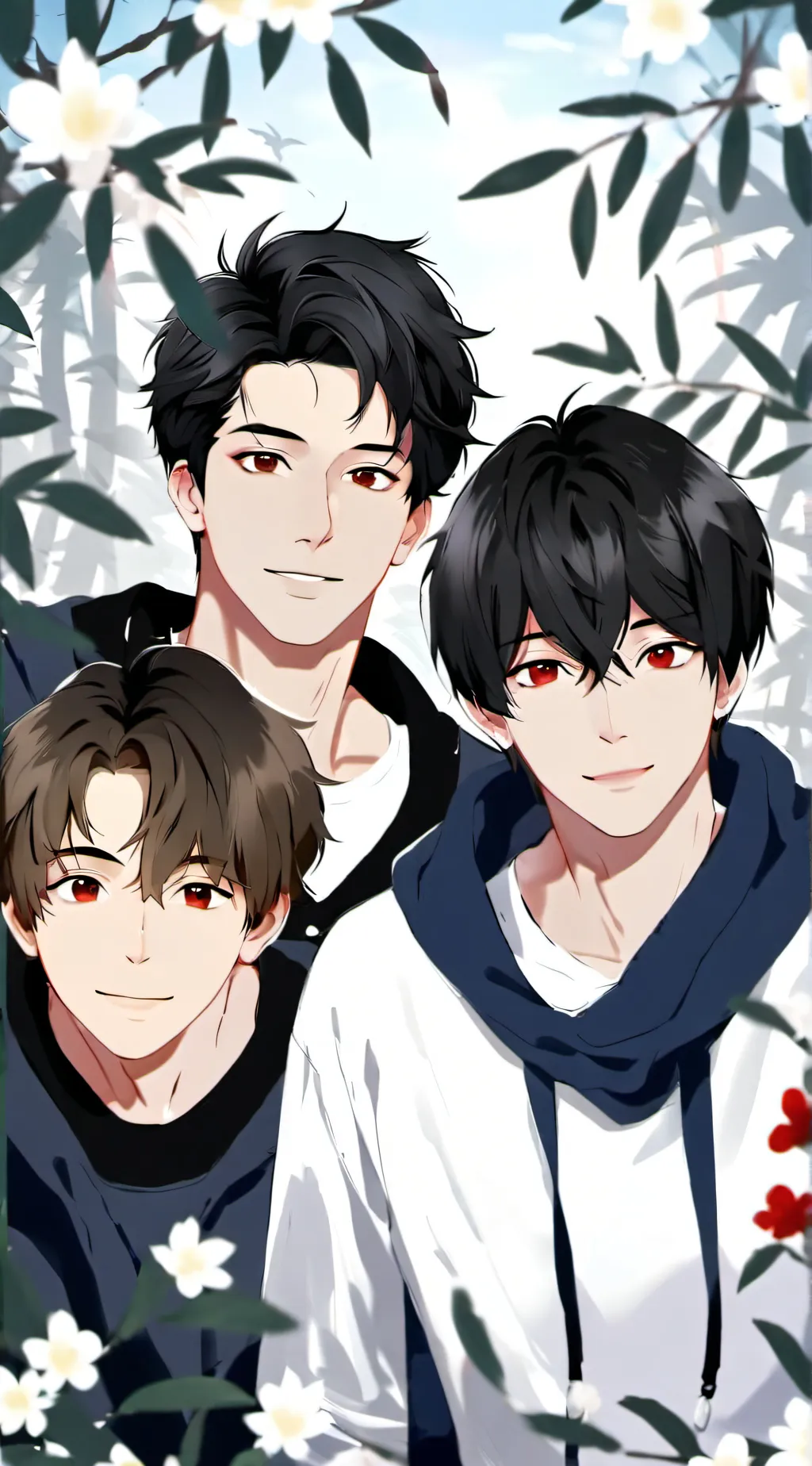 ai character: Shu, Shin and Sato background