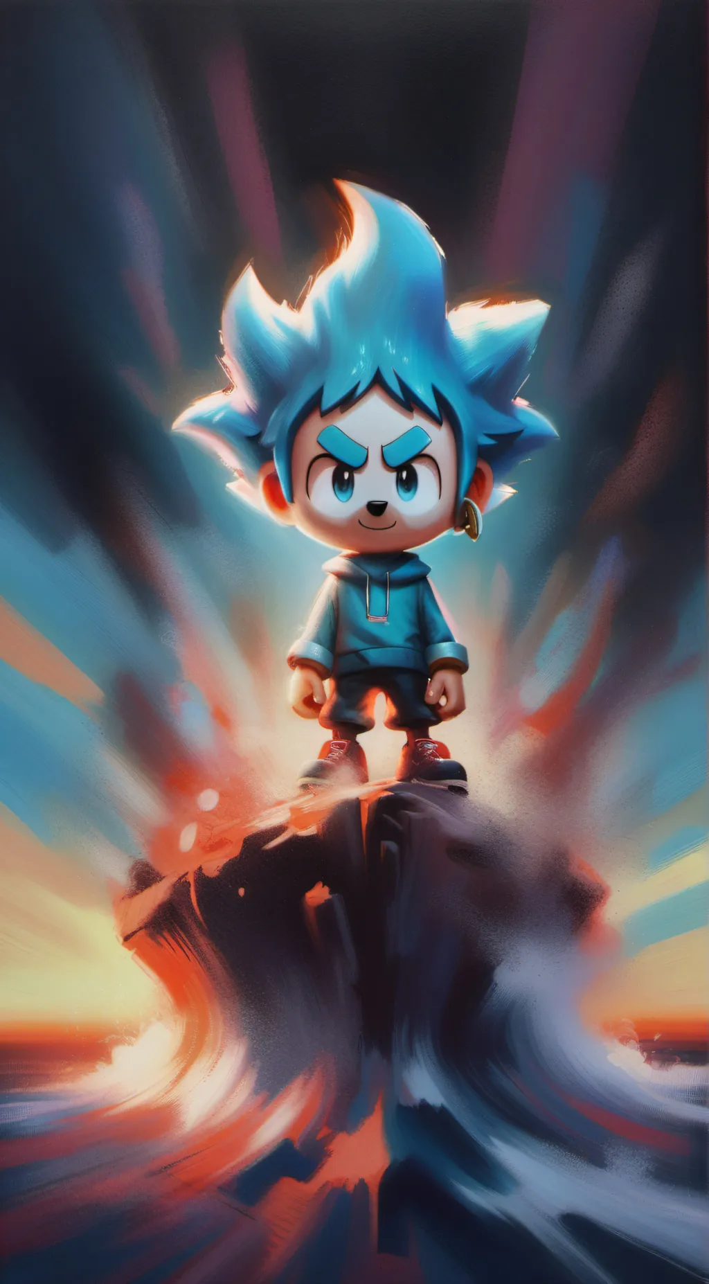 ai character: Classic Sonic/Soni background