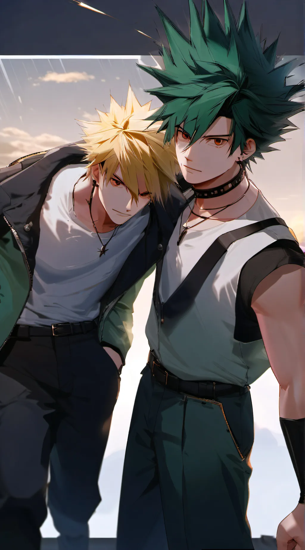 ai character: bakugo x deku background