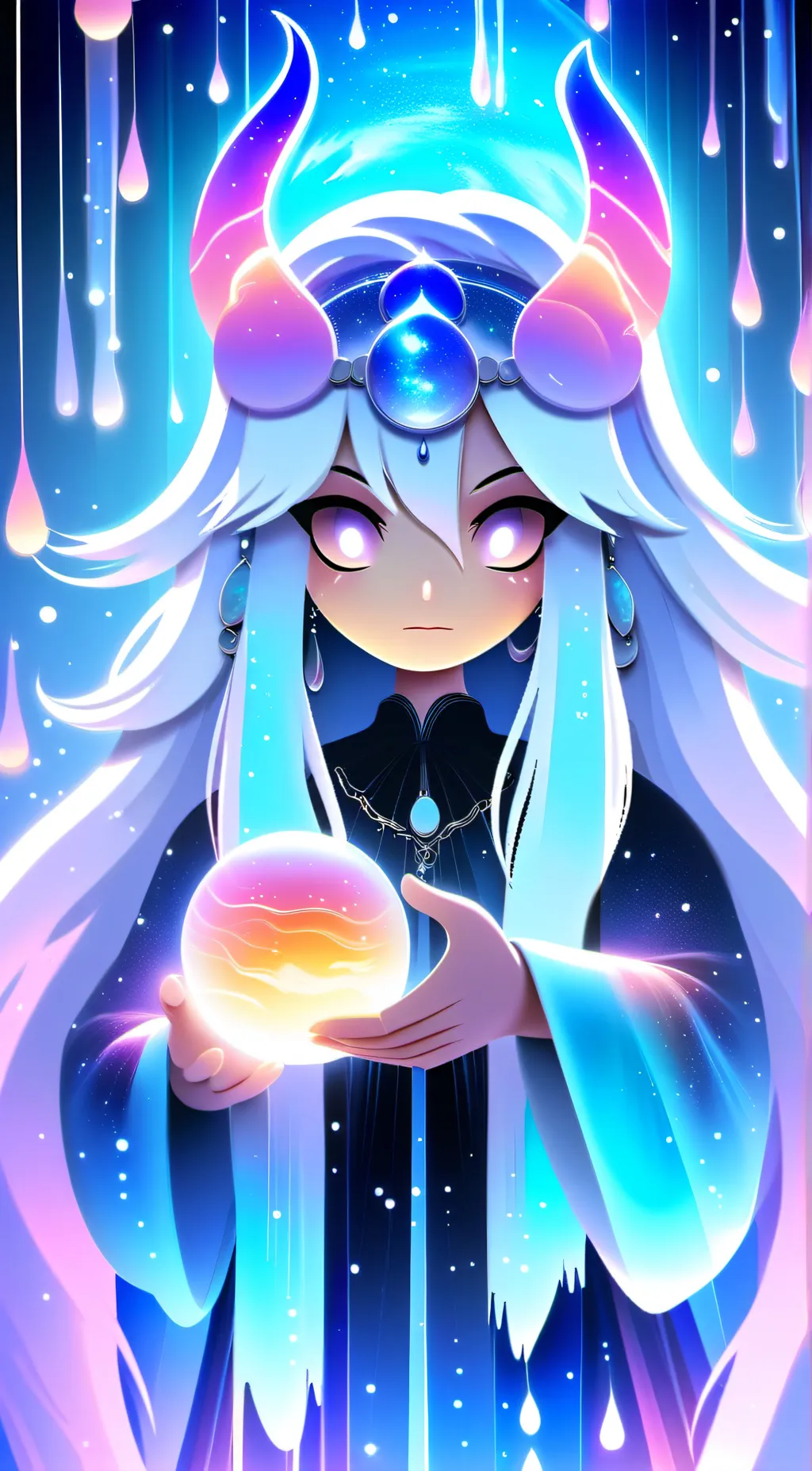 ai character: miss circle background