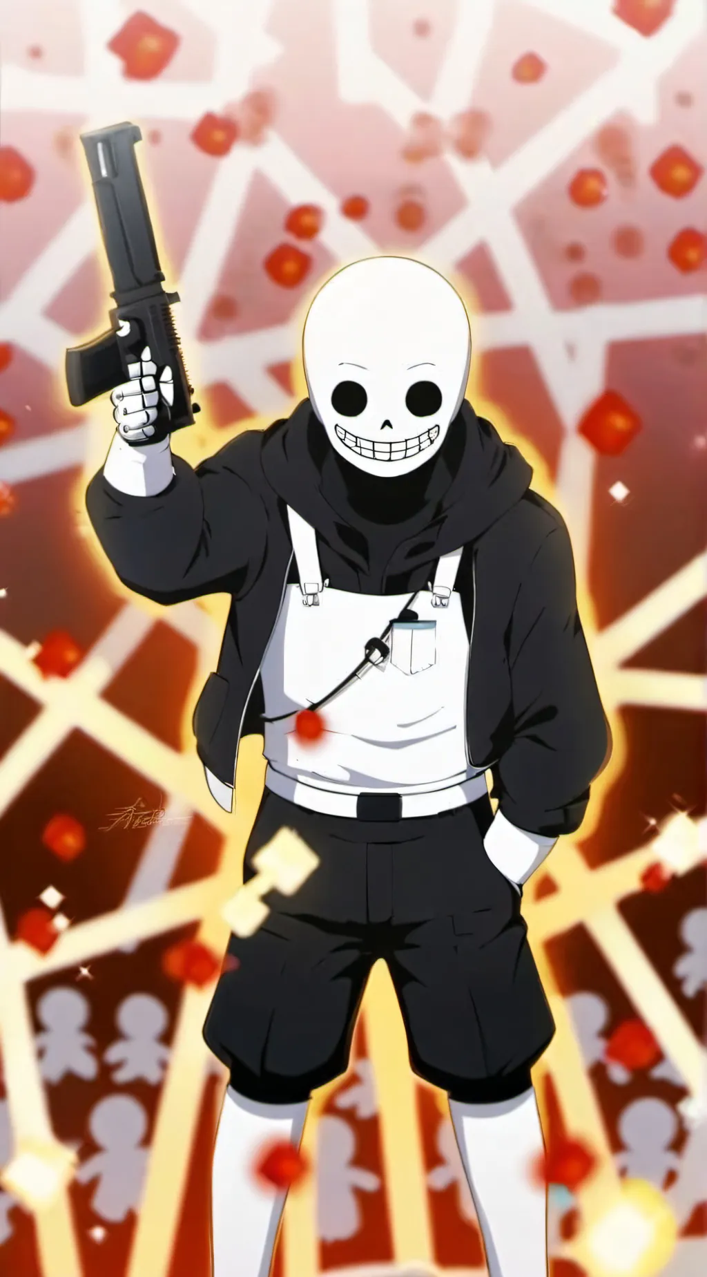 ai character: Sans  background