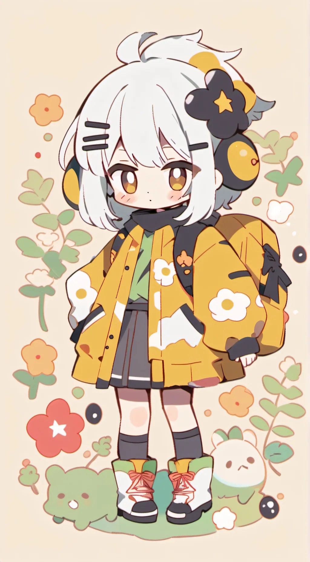 ai character: sleep over 2 background