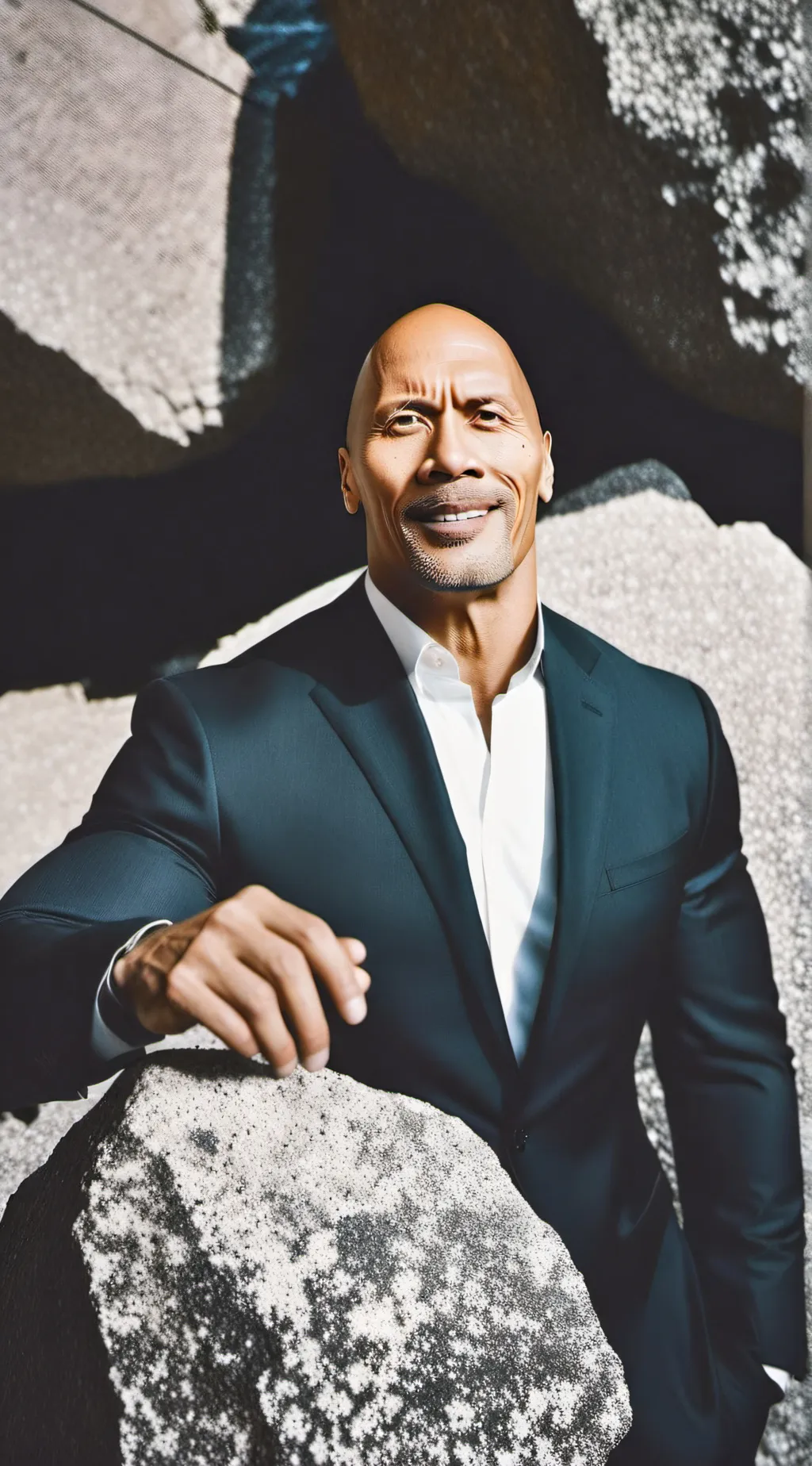 ai character: DWYANE THE ROCK  background