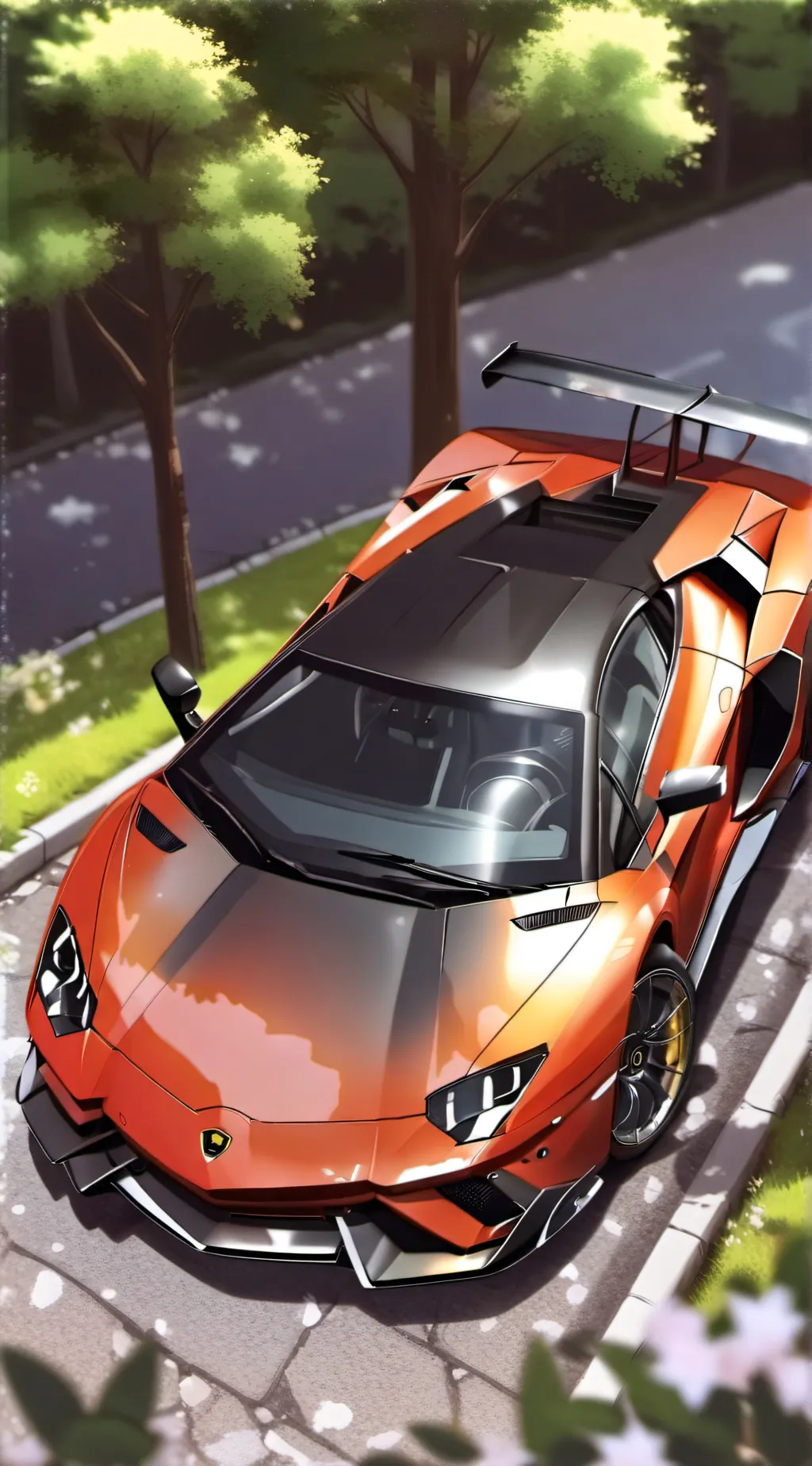 ai character: LamborghiniAVDR background