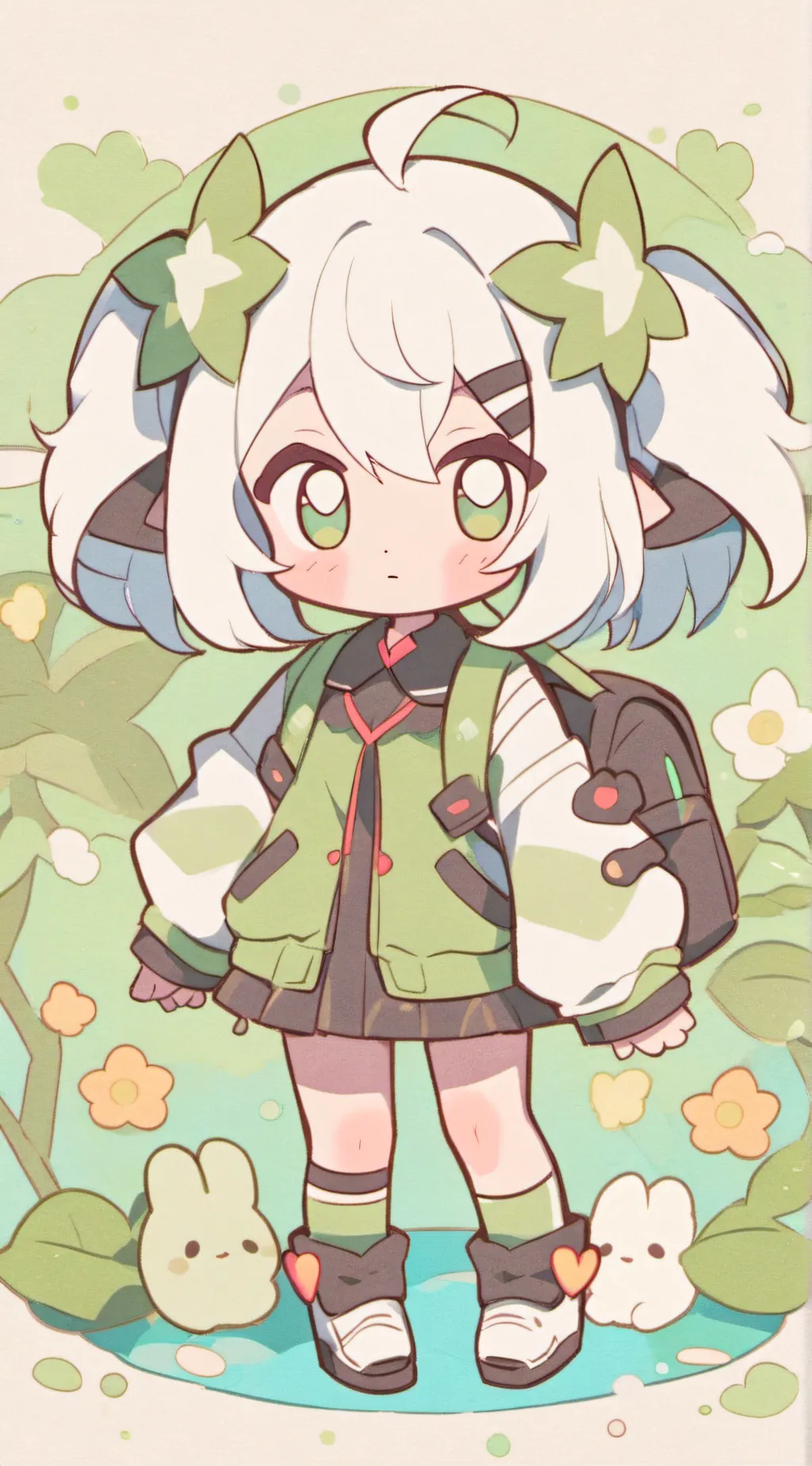 ai character: chibi deku background