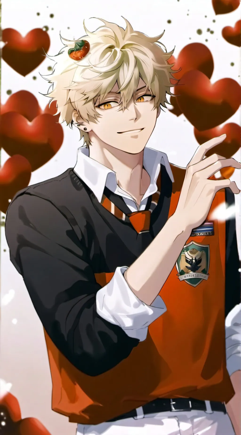 ai character: bakugo in love background