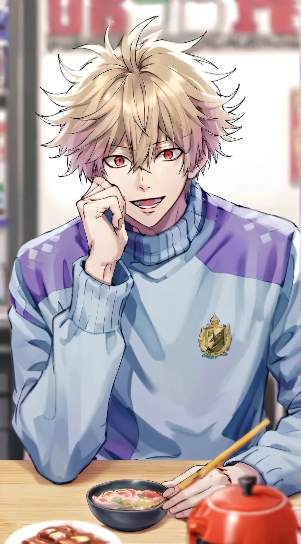 ai character: bakugo background