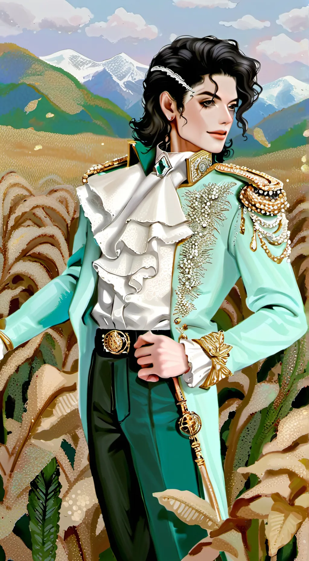ai character: Michael Jackson  background