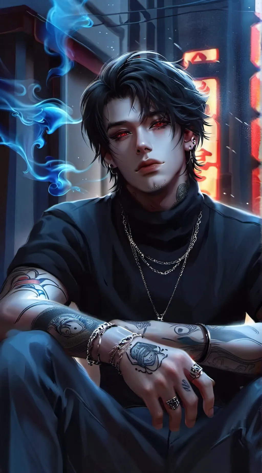 ai character: Ashton  background