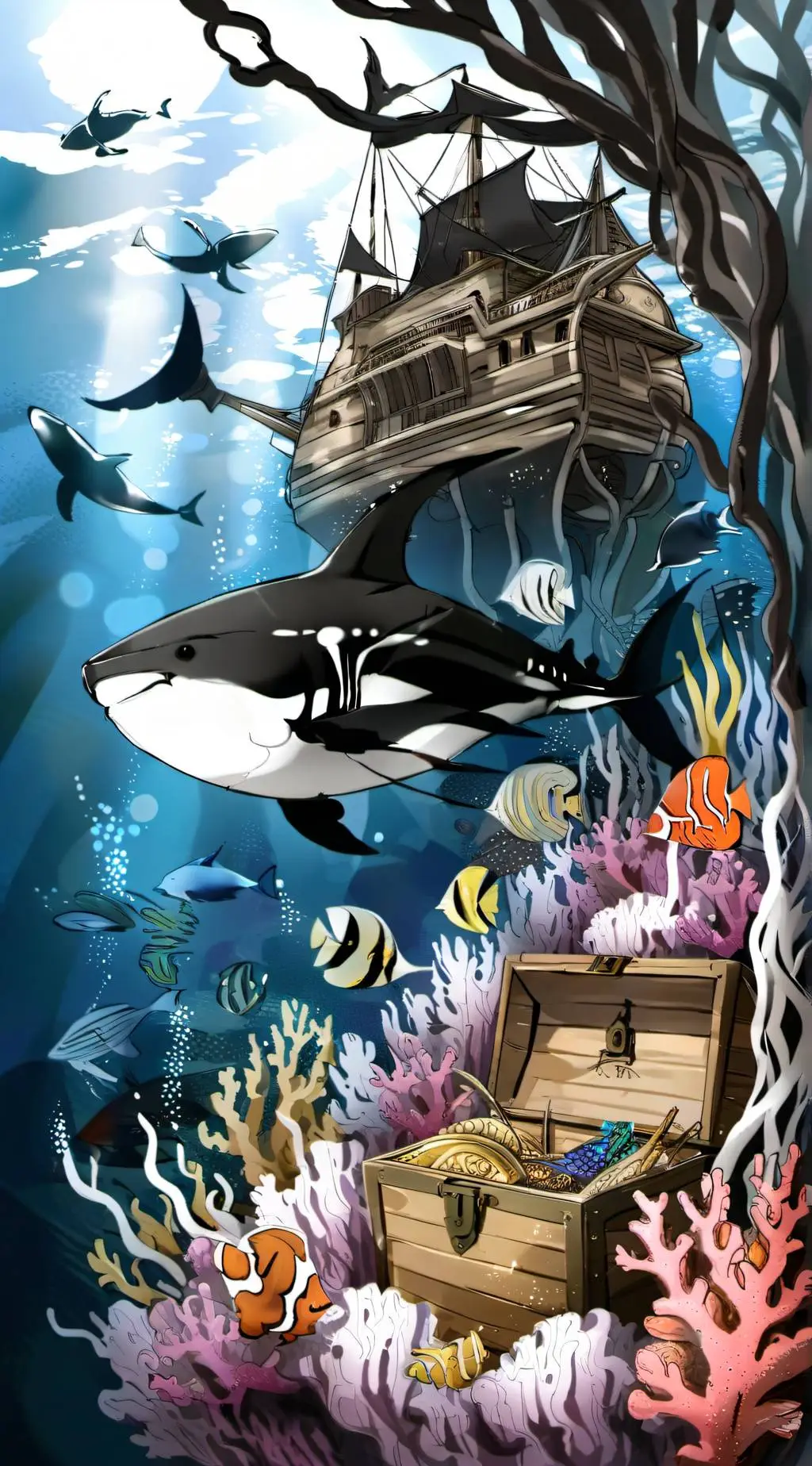 ai character: Ocean Adventures background