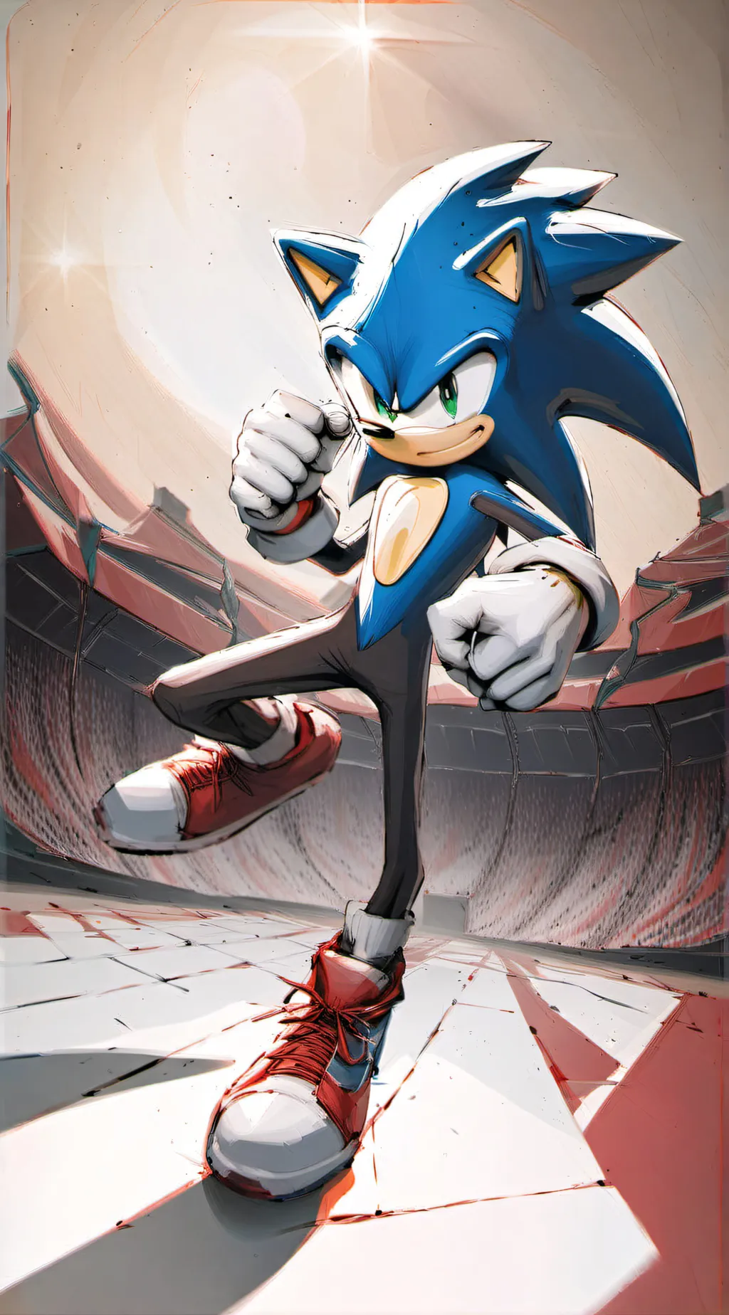 ai character: Sonic  background