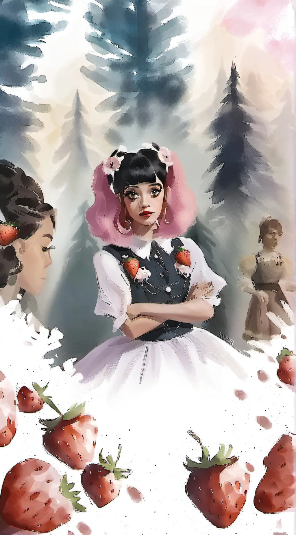 ai character: Melanie martinez  background