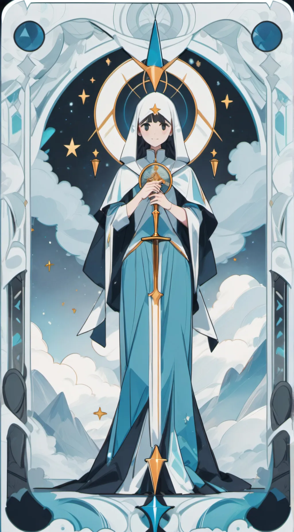 ai character: upgraded TV woman background