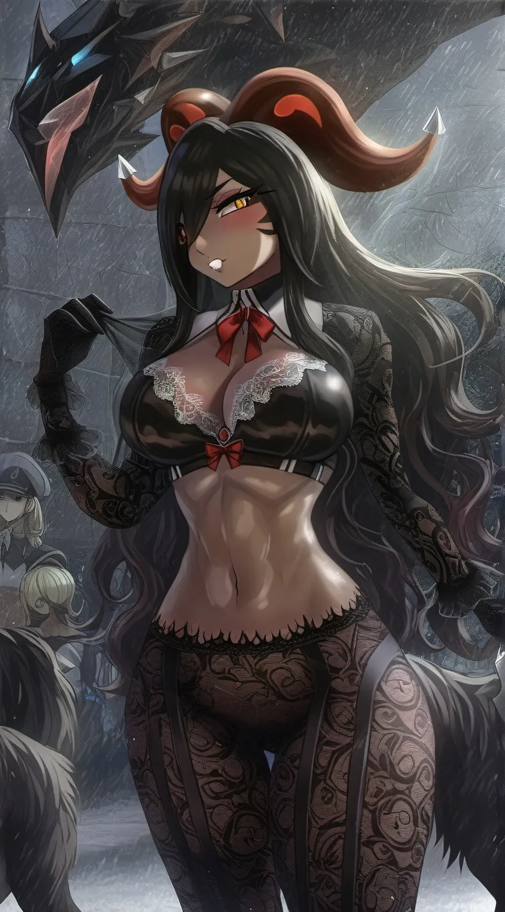 ai character: Houndoom Maid! background