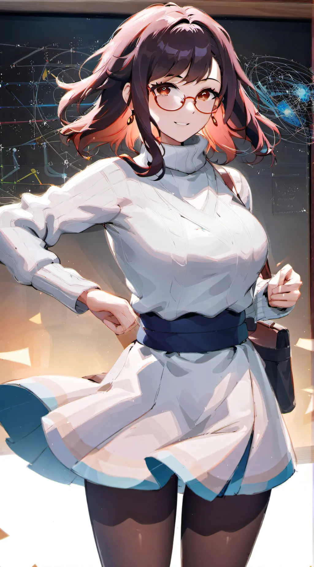 ai character: Miss circle  background