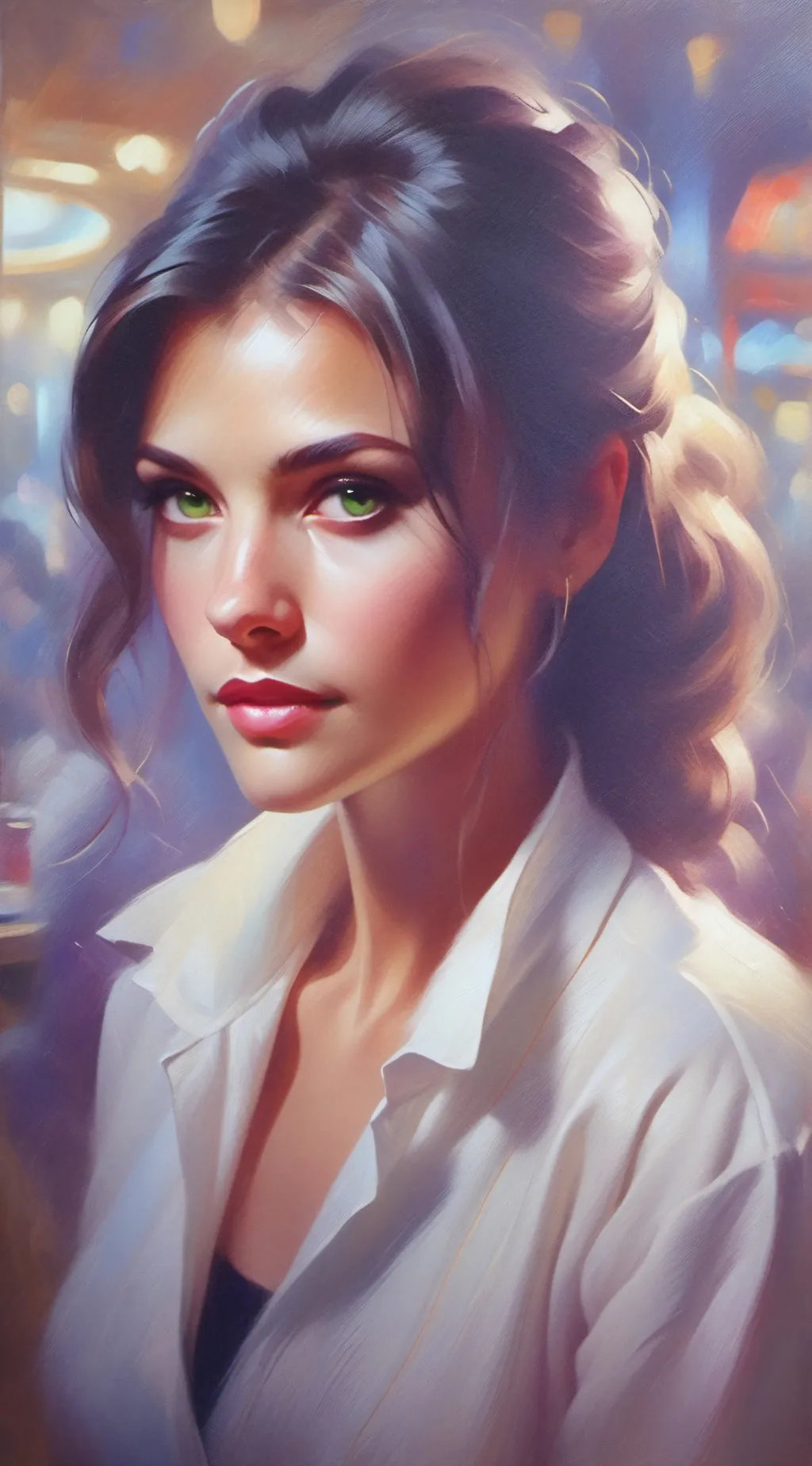 ai character: violet  background