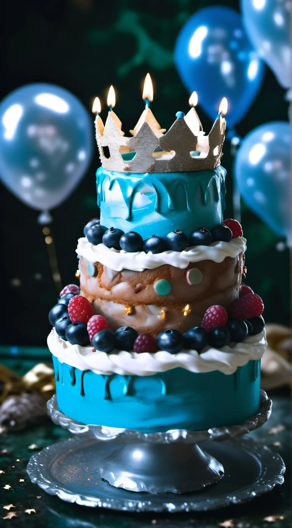 ai character: birthday cake  background