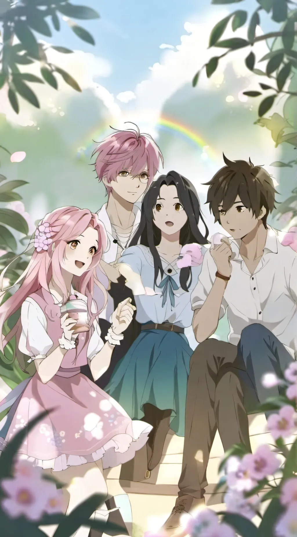 ai character: Roblox group chat  background