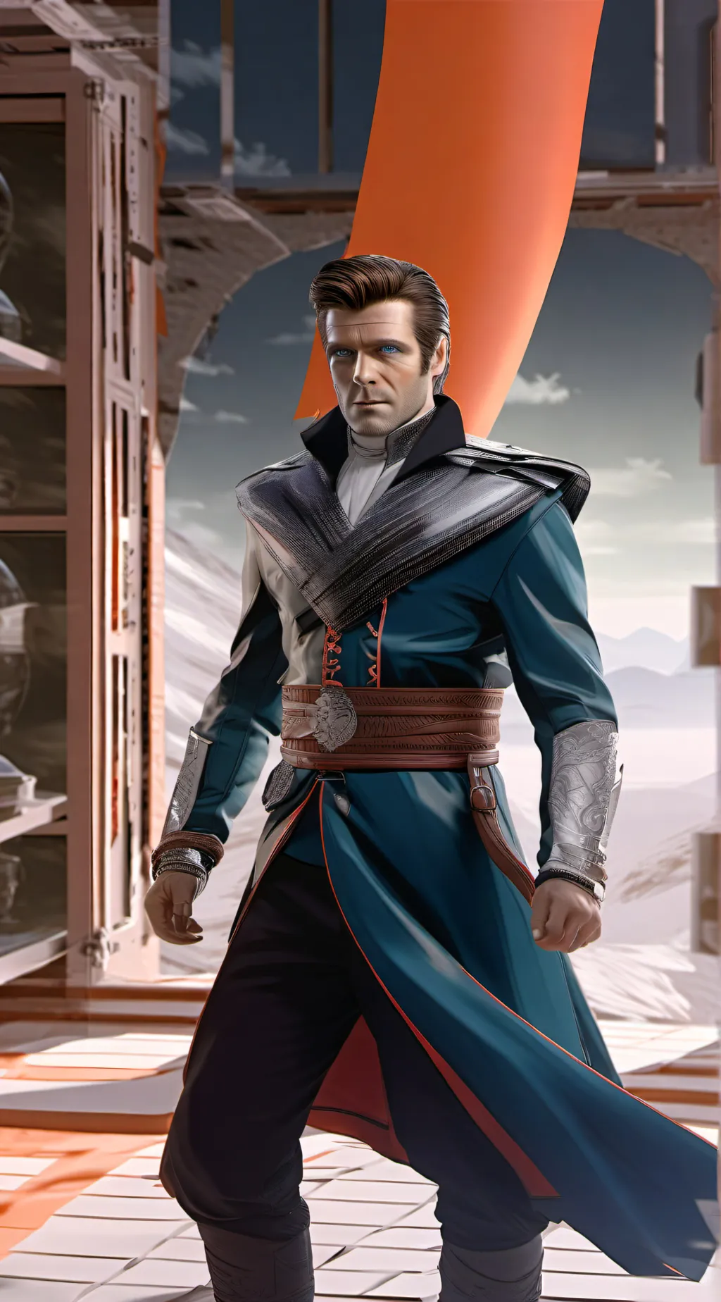 ai character: Mha x captain man background