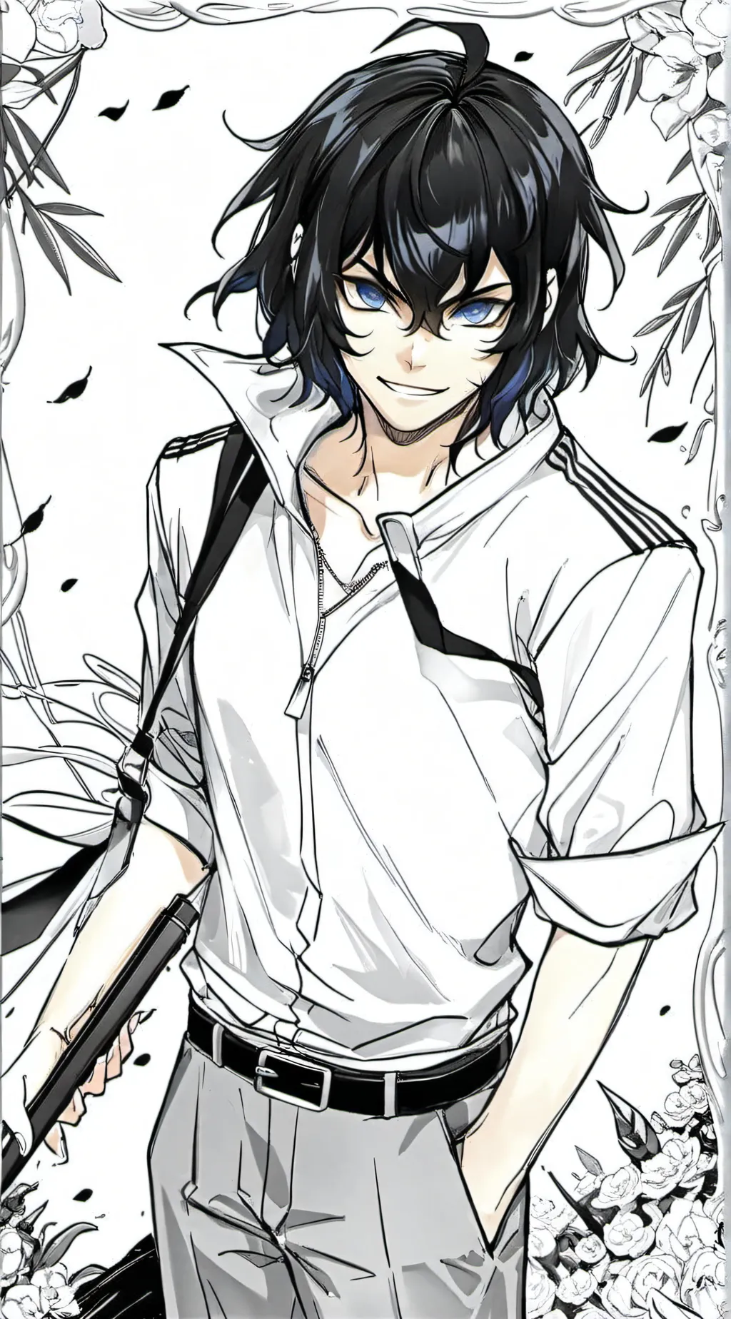 ai character: Inosuke  background