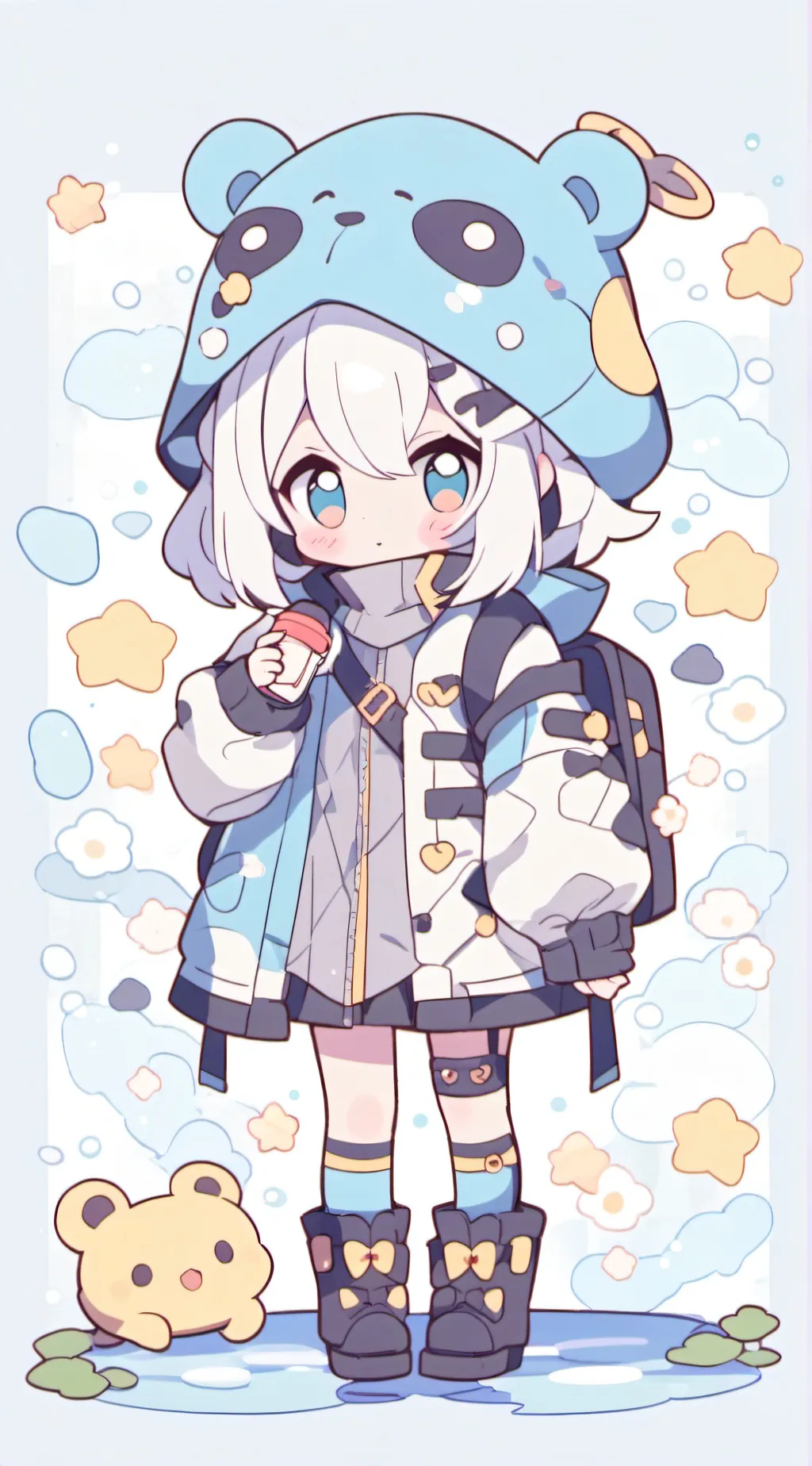 ai character: Winter background