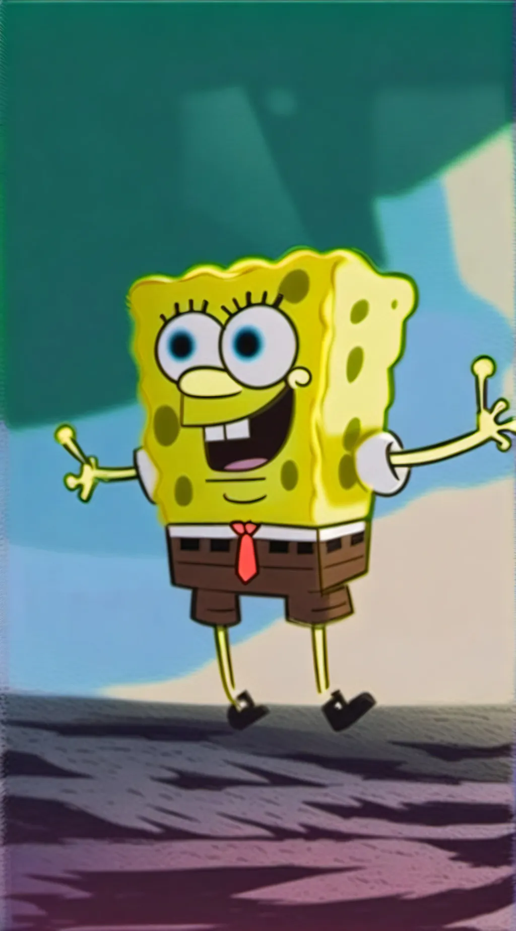 ai character: SpoinkBub SqarPant background