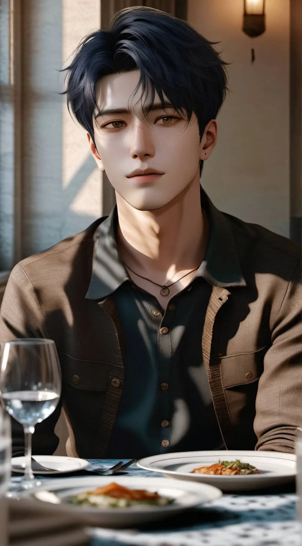 ai character: Ezra Black background