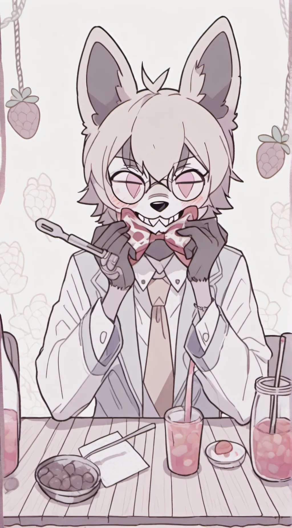 ai character: talkshow foxy  background