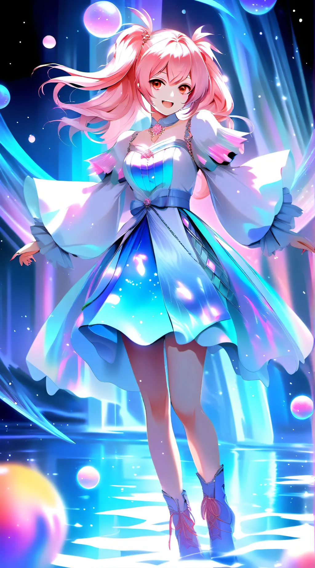 ai character: pink miku background