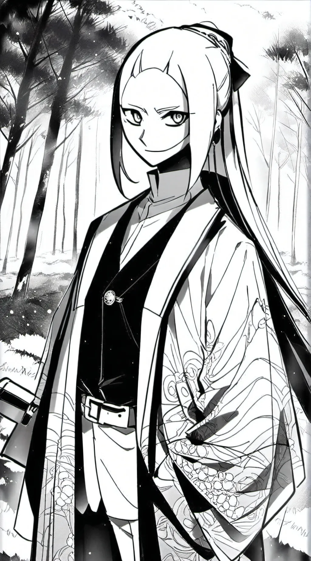 ai character: Monokuma in jjk background